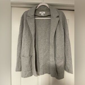 Gray Women's Blazer Style Sweater